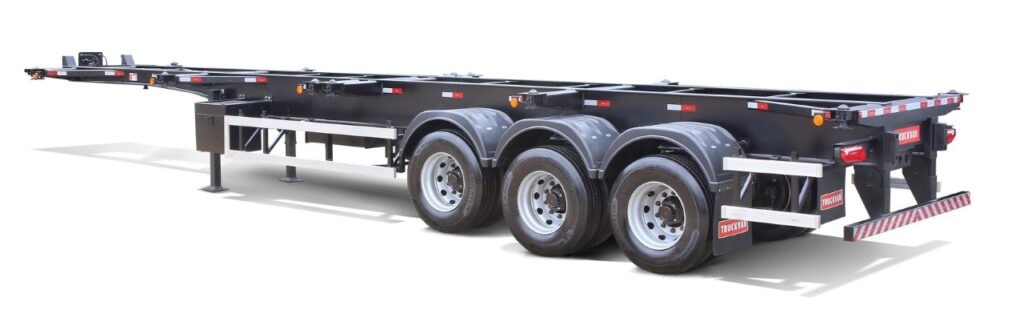 porta contÊiner 3 eixos juntos